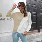 Suéter de diseño tridimensional para mujer, suéter holgado de punto de manga larga para otoño e invierno.